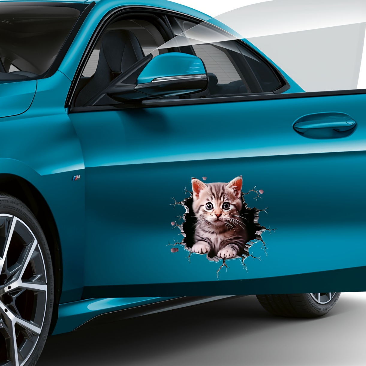 Laptop Accessories Wholesale - Polyvinyl Chloride Cat Pattern Car Decal,