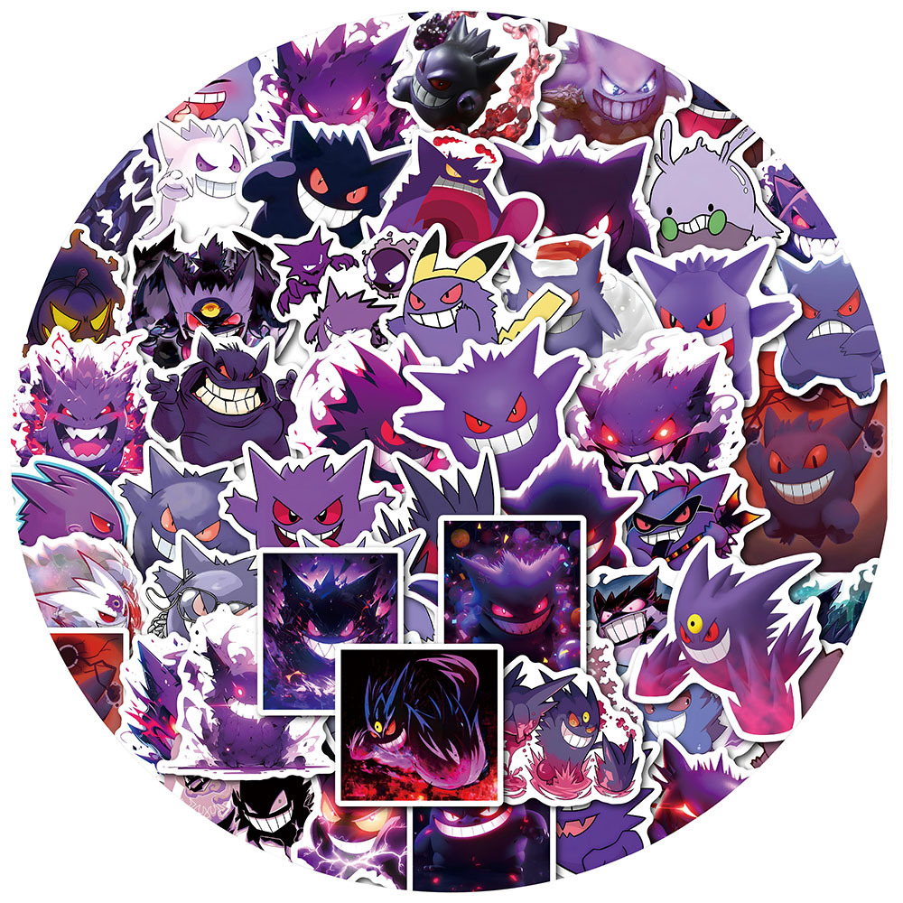 Laptop Accessories Wholesale - 50-100PCS Gengar Anime Stickers Waterproof Vinyl