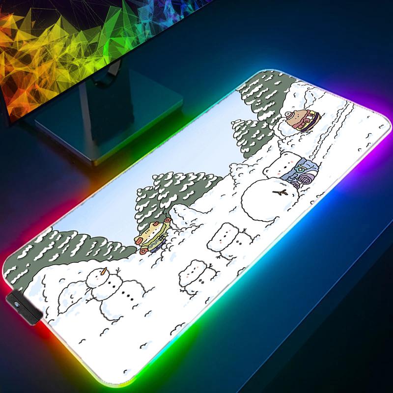 Laptop Accessories Rgb - RGB LED Mouse Pad Laptop Non-slip