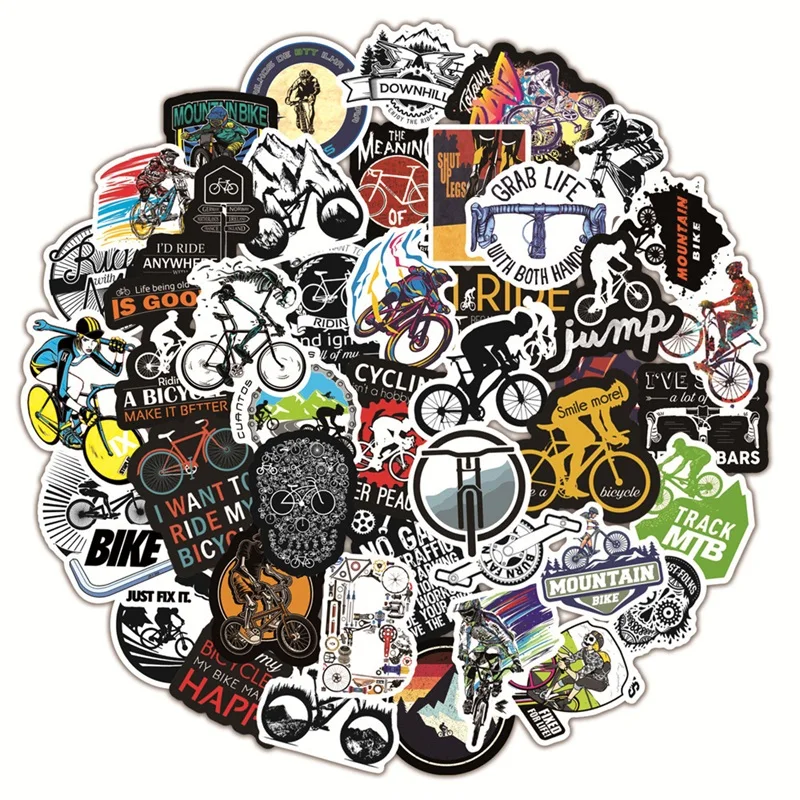 50PCS Waterproof Mountain Bike - Laptop Accessories Cool ulasan dan harga