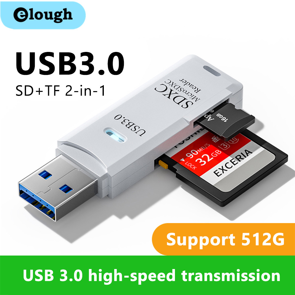 2 in 1 USB 3.0 Card Reader Mic - Laptop Accessories And Gadgets ulasan dan harga