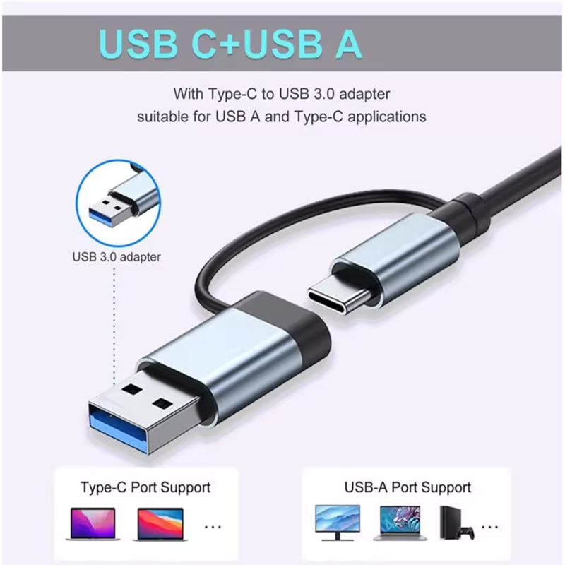 5/7/8 Ports USB A C Hub Concen - Laptop Accessories Hub ulasan dan harga