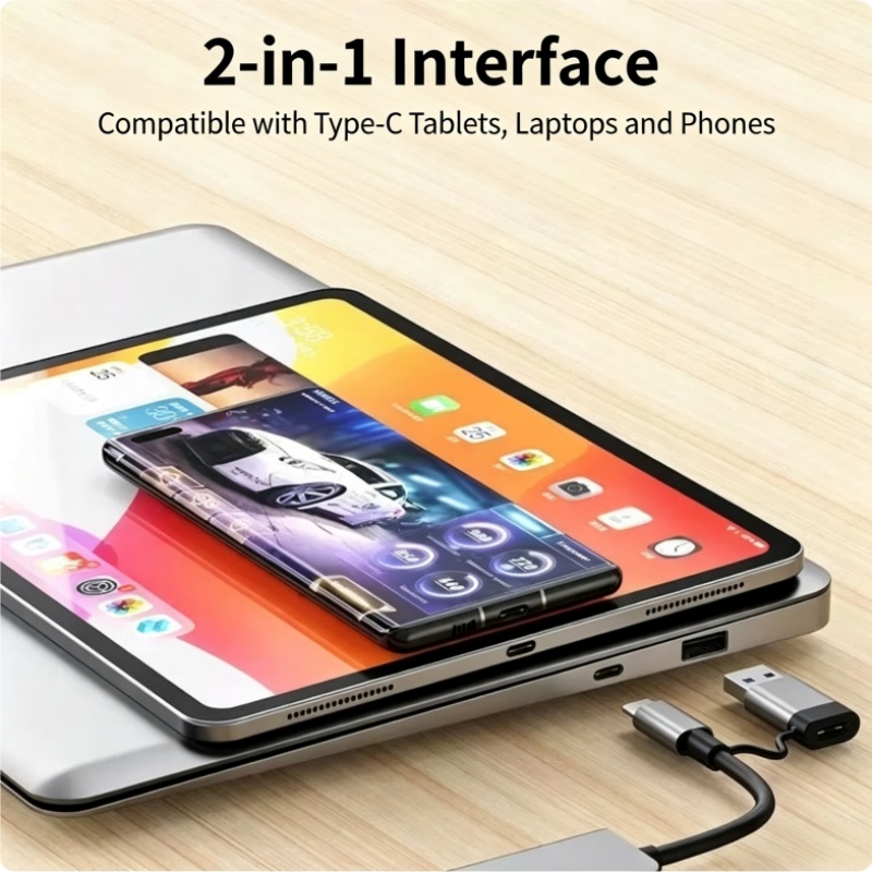 Dual-Head Type-C 8-in-1 Multi- - Laptop Accessories Hub ulasan dan harga