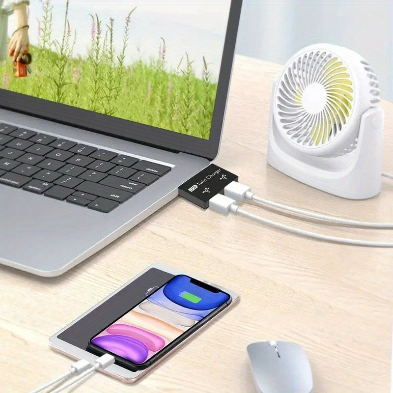 USB2.0 Splitter 1 Male To 2 Po - Laptop Accessories And Gadgets ulasan dan harga