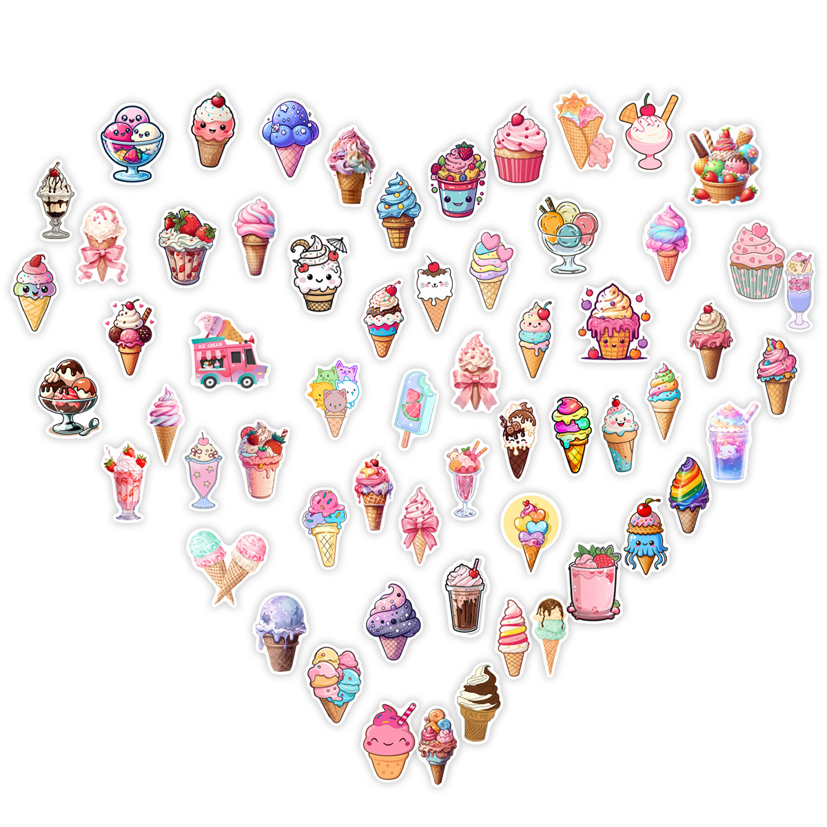 Summer Ice Cream Stickers Cool - Laptop Accessories Cool ulasan dan harga