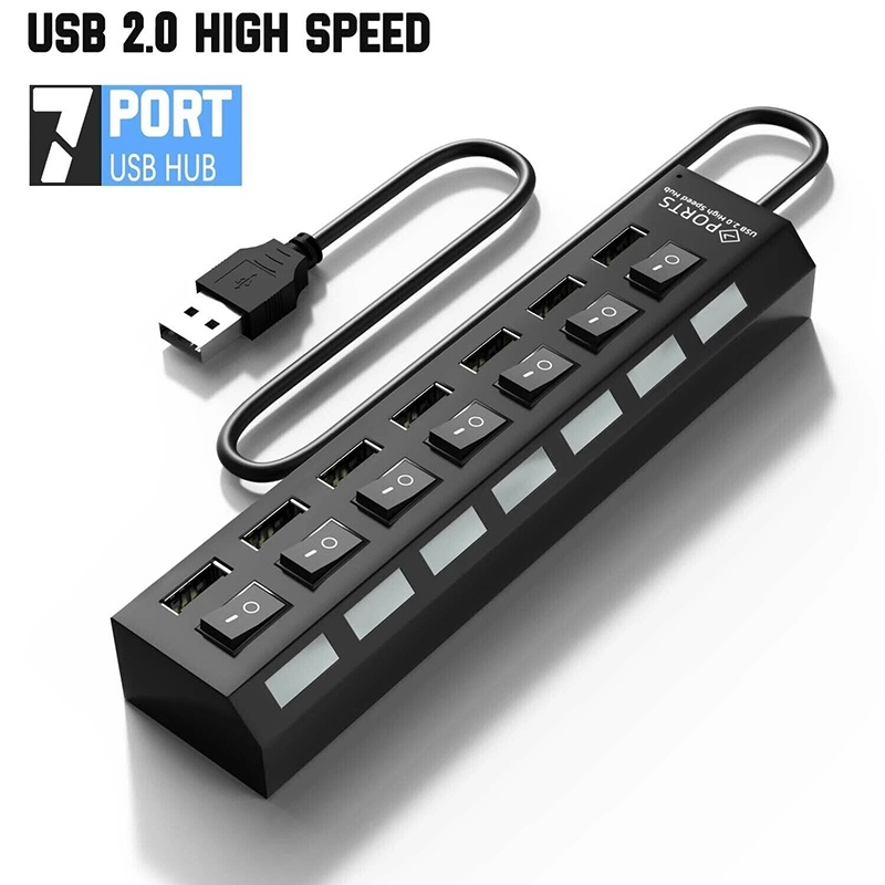 7 In 1 USB 3.0 Hub Multi USB S - Laptop Accessories Hub ulasan dan harga