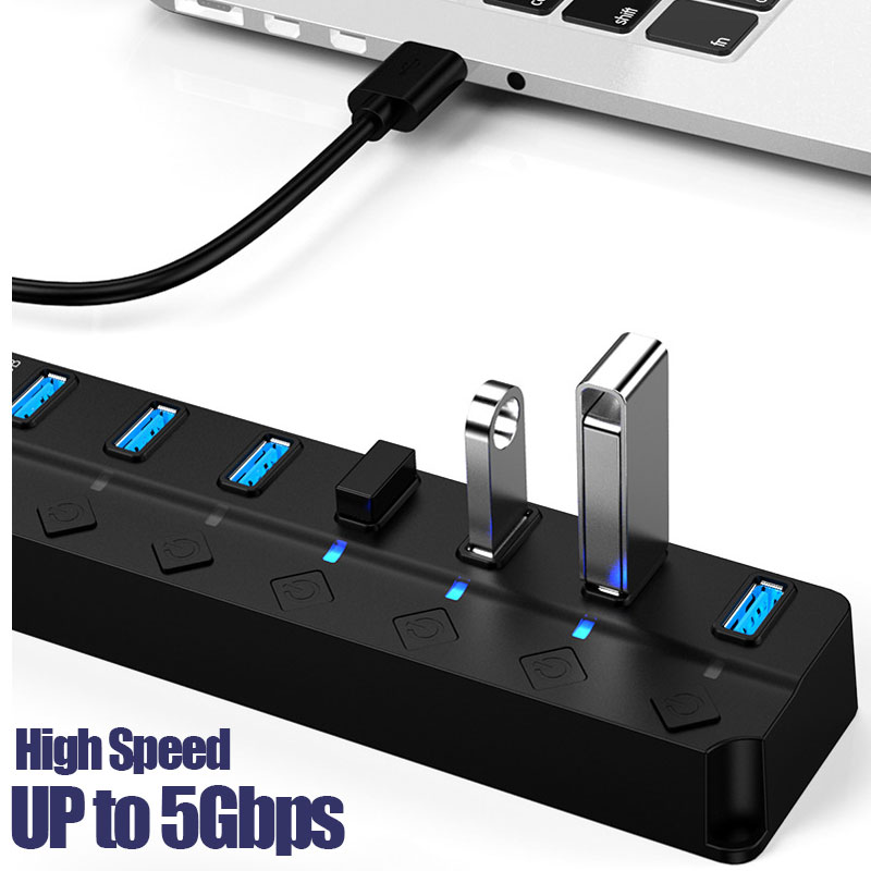 7 In 1 USB 3.0 Hub Multi USB S - Laptop Accessories Hub ulasan dan harga
