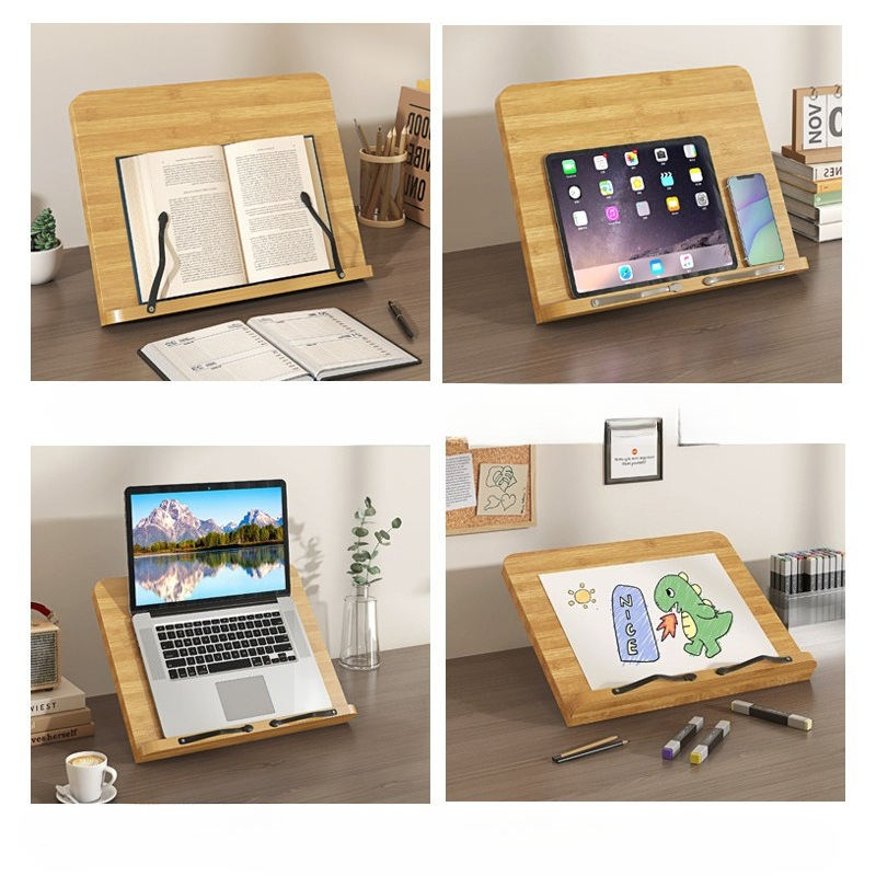 Wooden Reading Book Stand, Mul - Laptop Office Accessories ulasan dan harga