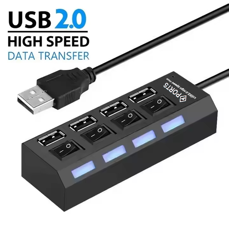4-Ports USB 2.0 Hub Extension  - Laptop Accessories Hub ulasan dan harga