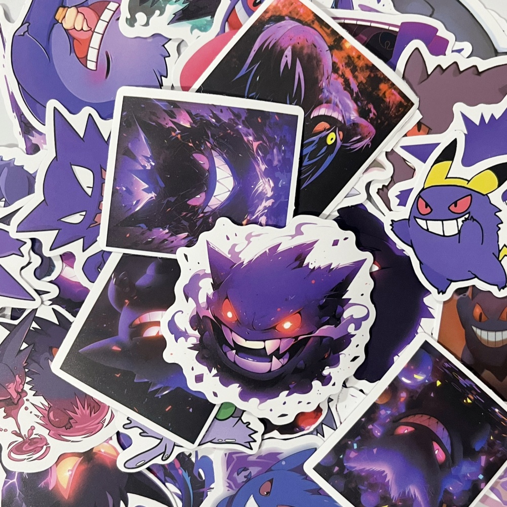 50-100PCS Gengar Anime Sticker - Laptop Accessories Wholesale ulasan dan harga