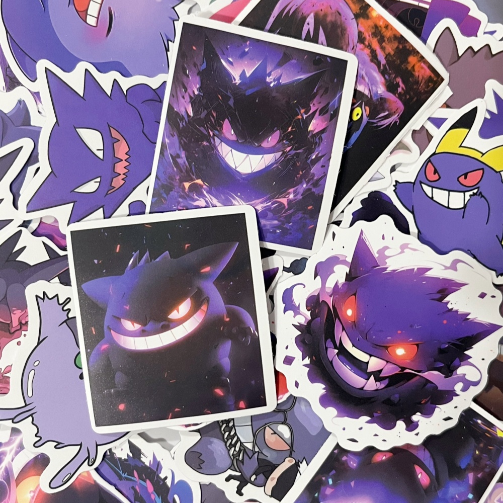 50-100PCS Gengar Anime Sticker - Laptop Accessories Wholesale ulasan dan harga