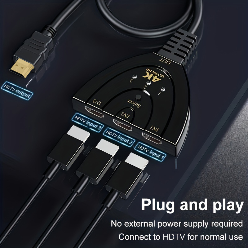 4K*2K 3 Port HDTV-compatible S - Laptop Accessories Hub ulasan dan harga