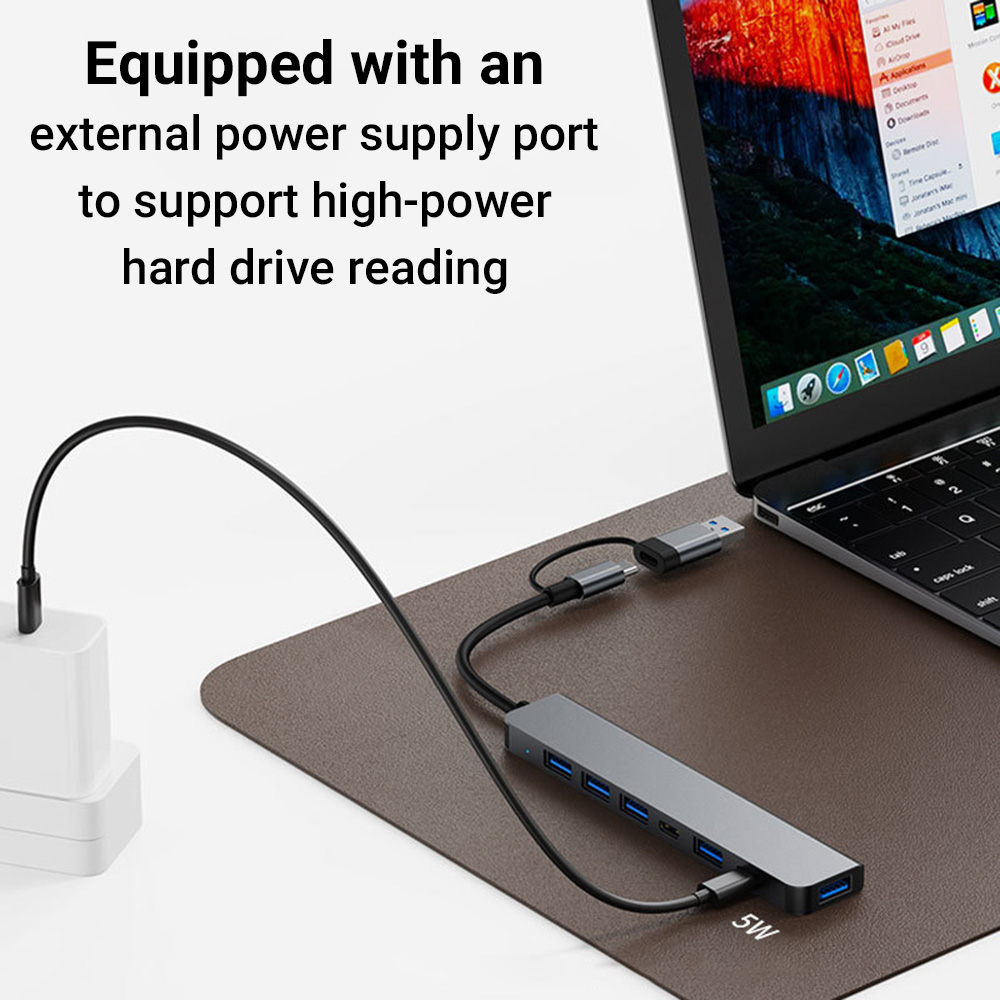 7-in-1 Dual-Head USB-C&USB Doc - Laptop Accessories You Need ulasan dan harga