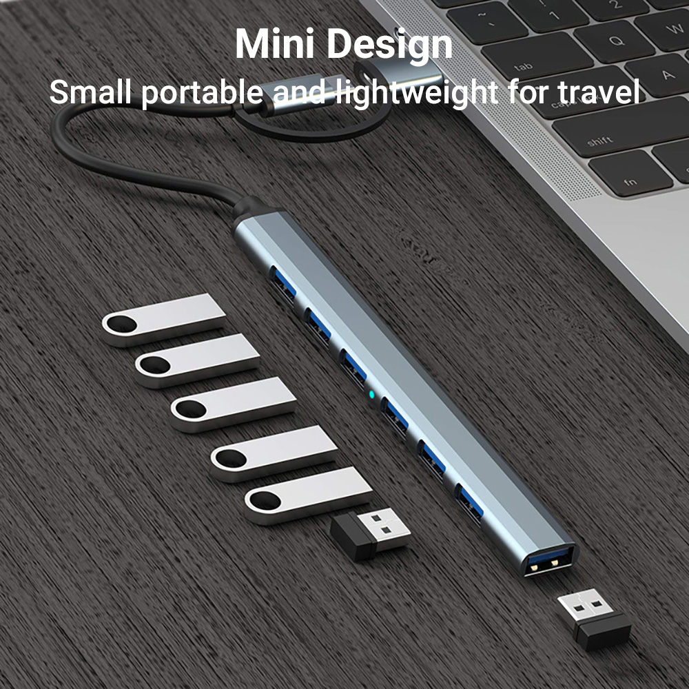 7-in-1 Dual-Head USB-C&USB Doc - Laptop Accessories You Need ulasan dan harga