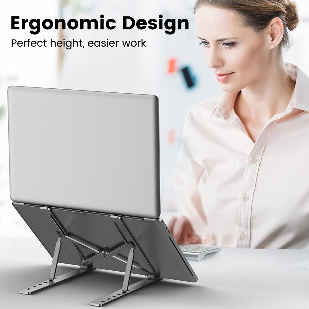 Adjustable Laptop Holder Alumi - Laptop Accessories And Gadgets ulasan dan harga