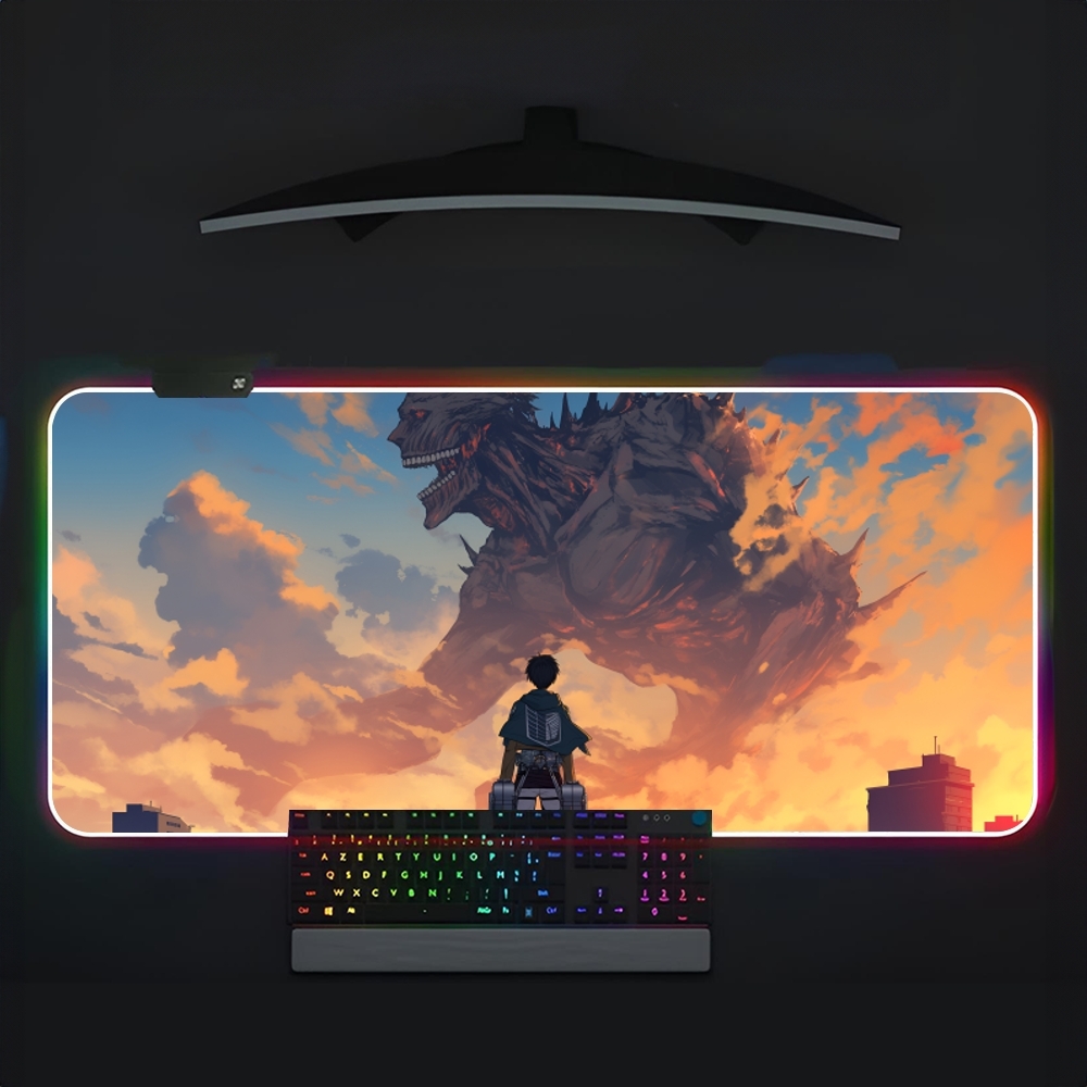 Attack On Titan Mouse Pad RGB  - Laptop Accessories Rgb ulasan dan harga