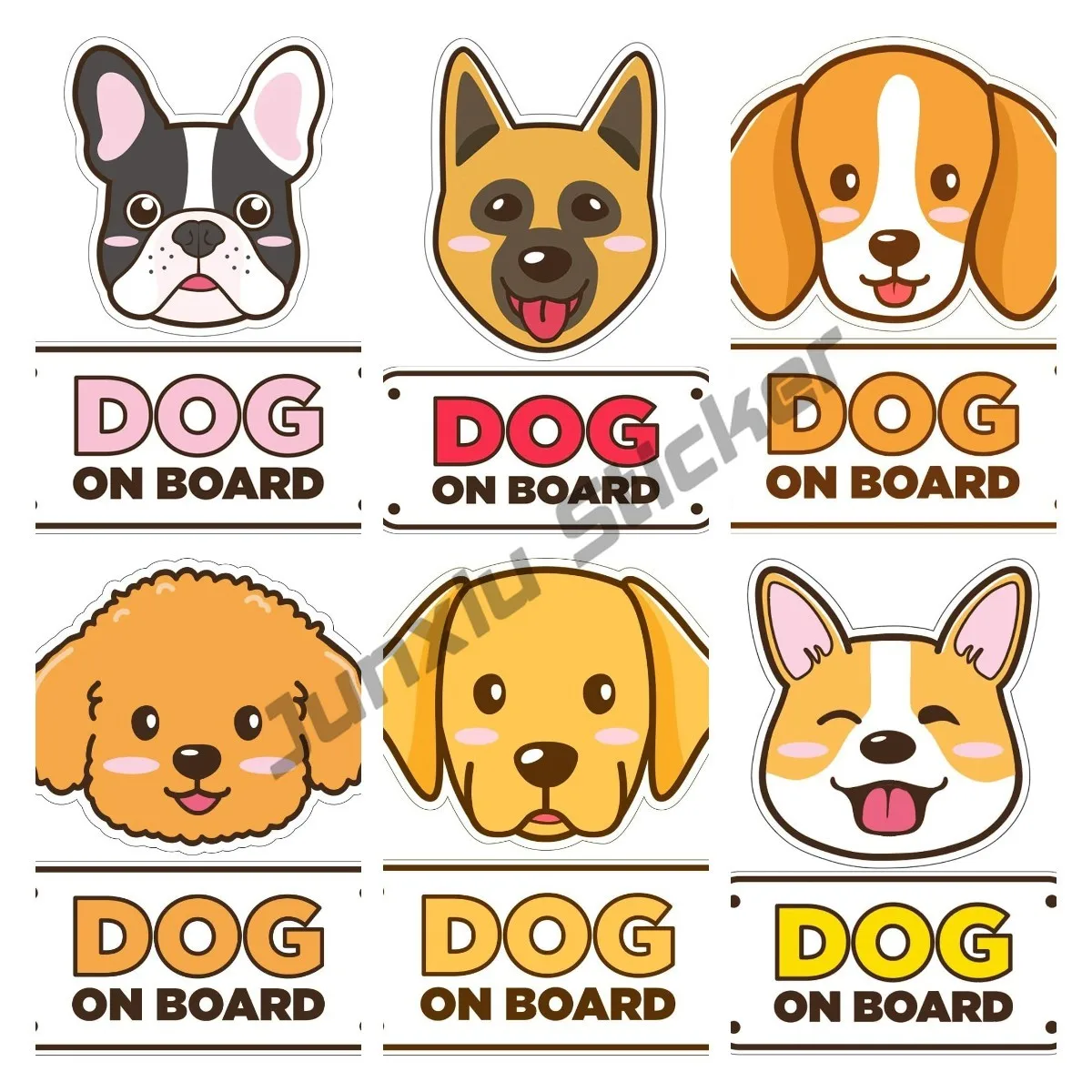 Dog on Board Car Sticker Bumpe - Laptop Accessories Online ulasan dan harga