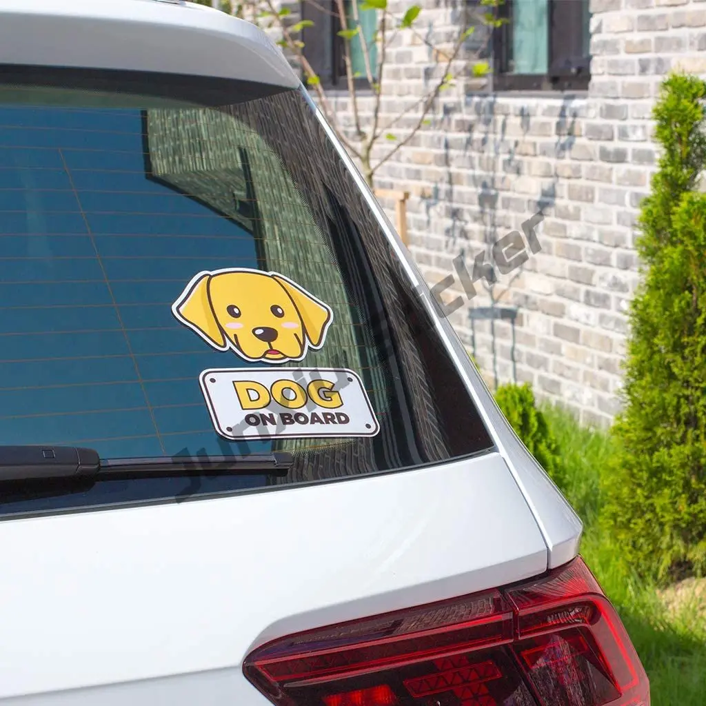 Dog on Board Car Sticker Bumpe - Laptop Accessories Online ulasan dan harga