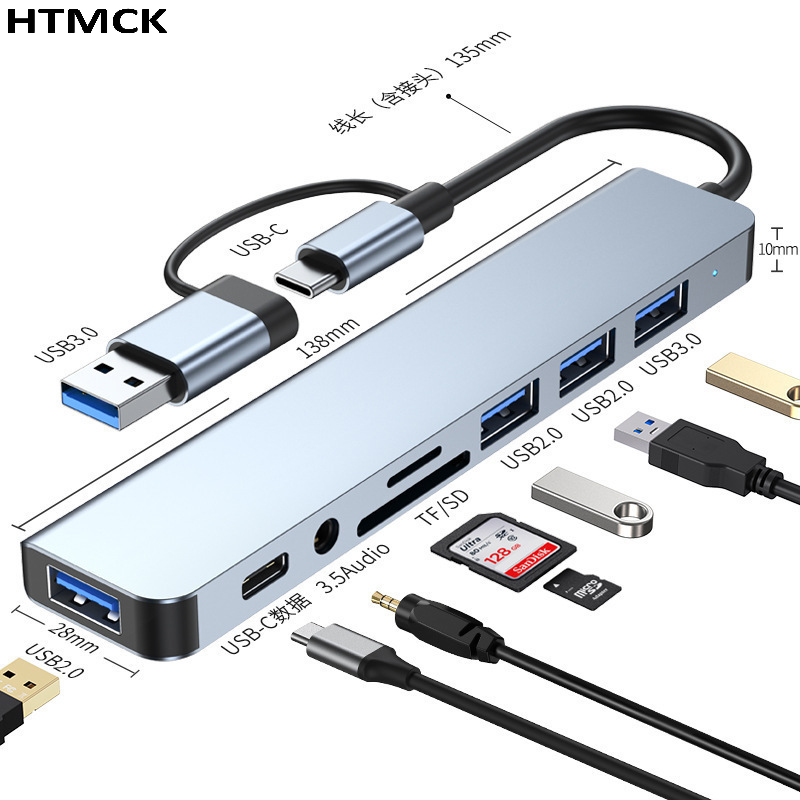 8 in 2 USB C Hub Multi Port Do - Laptop Accessories Hub ulasan dan harga