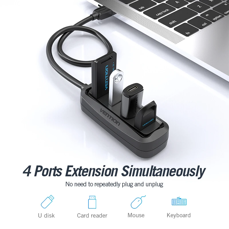 Vention USB 2.0 HUB 4 Port wit - Laptop Accessories Hub ulasan dan harga