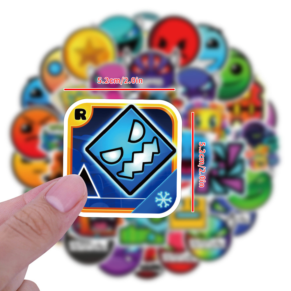 10/30/50pcs Geometry Dash Cart - Laptop Accessories Cool ulasan dan harga