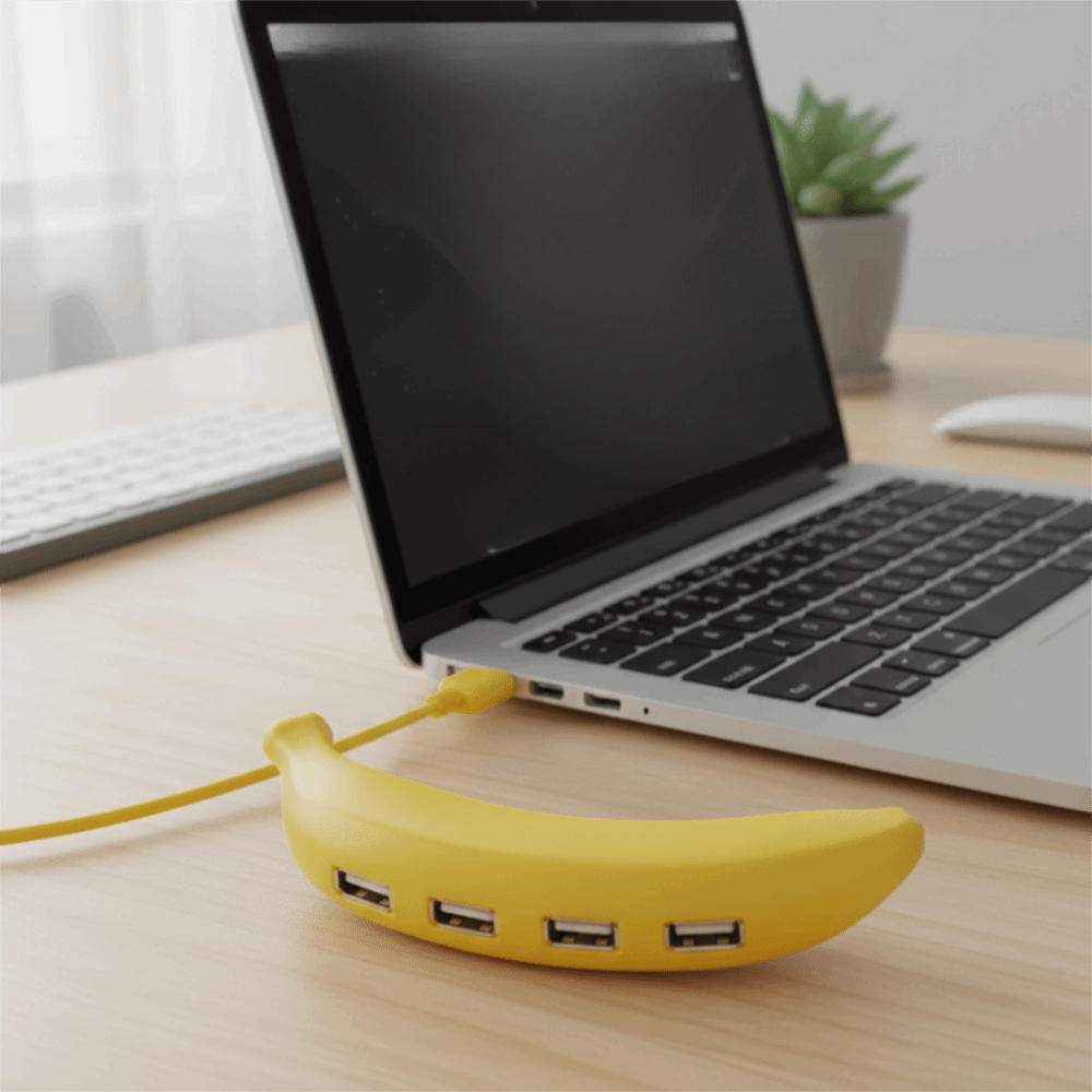 Portable Design Banana USB Hub - Laptop Accessories Hub ulasan dan harga