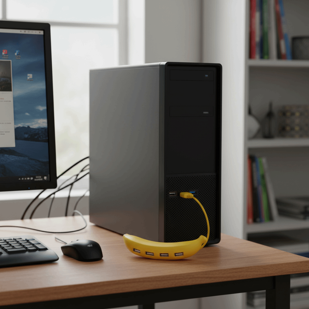 Portable Design Banana USB Hub - Laptop Accessories Hub ulasan dan harga