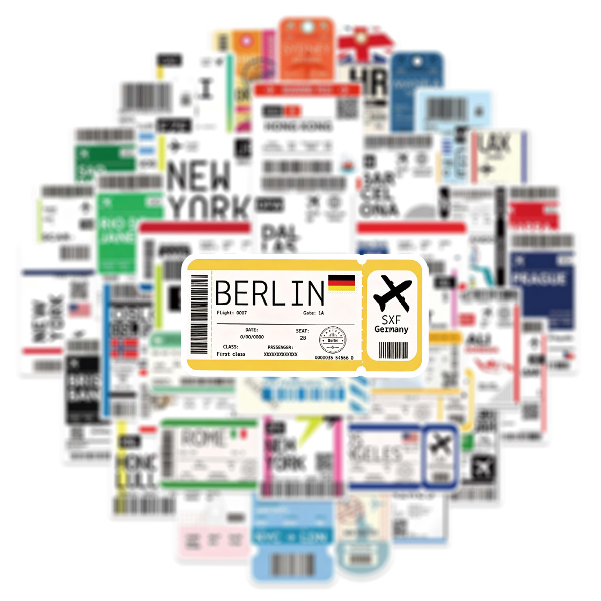 50Pcs Air Tickets Boarding Pas - Laptop Accessories Cool ulasan dan harga