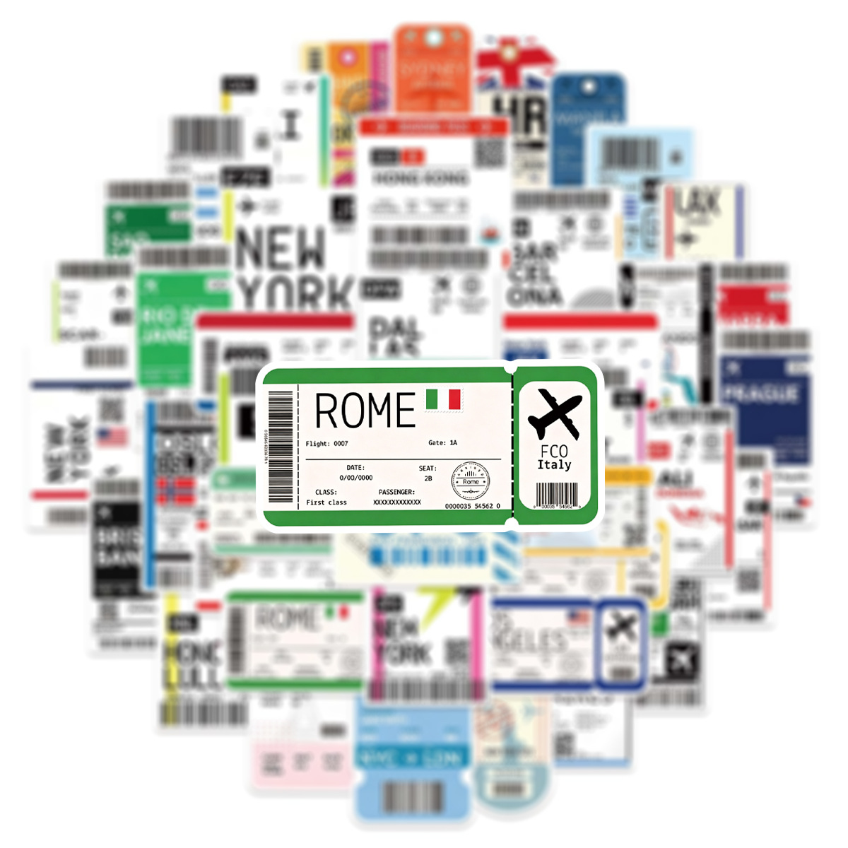 50Pcs Air Tickets Boarding Pas - Laptop Accessories Cool ulasan dan harga