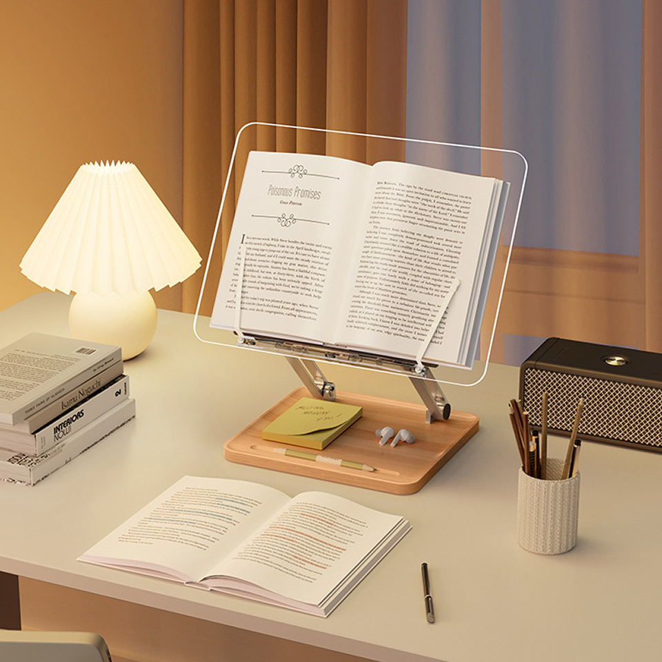 Wooden Reading Stand with Ligh - Laptop Office Accessories ulasan dan harga