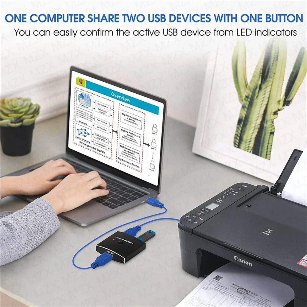 MZX Two-Way USB 3.0 Switch KM  - Laptop Accessories And Gadgets ulasan dan harga